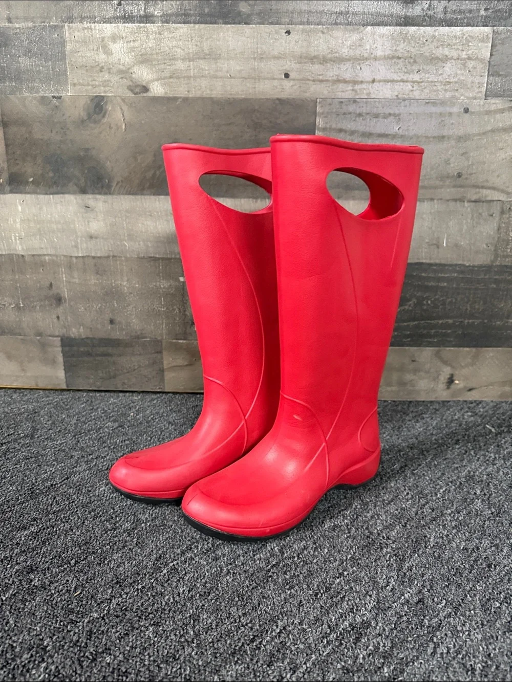 Red Women's Tall Rain Boots